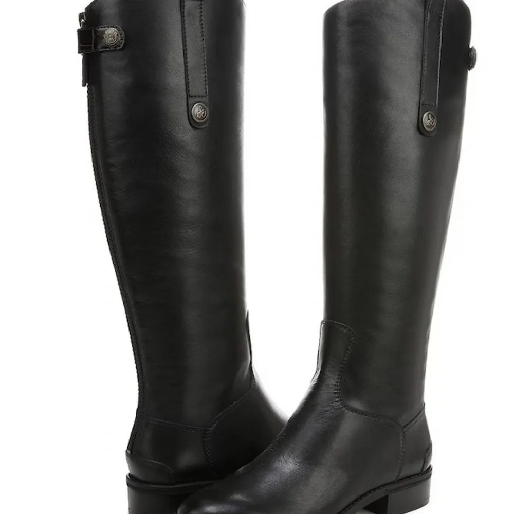 Sam Edelman Penny Tall Black Over-the-Knee Leather Boots